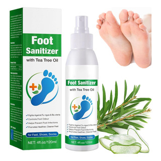 Spray Desinfectante Para Pies Con Aceite De Árbol De Té Spray Desinfectante Para Pies Con Aceite De Árbol De Té