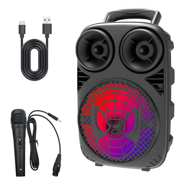 Bocina Karaoke Bluetooth Portatil Recargable Con Microfono