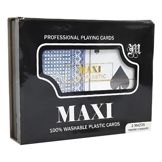 Juego Cartas Barajas 2 Mazos Con Estuche Poker Naipes 