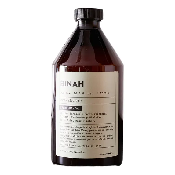 Jabon Liquido Binah Santal Repuesto 500 Ml