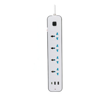 Zapatilla 4 Enchufes Universal 2 Usb 1 Tipo C Resistente Zapatilla 4 Enchufes Universal 2 Usb 1 Tipo C Resistente