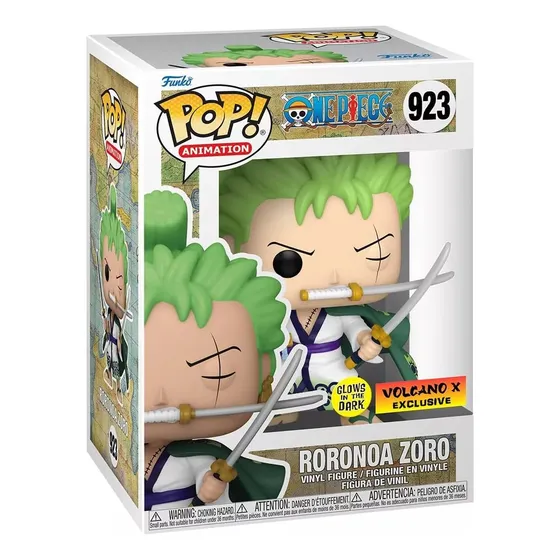 Funko Pop! One Piece - Roronoa Zoro Glows In The Dark #923 Volcano X Exclusive