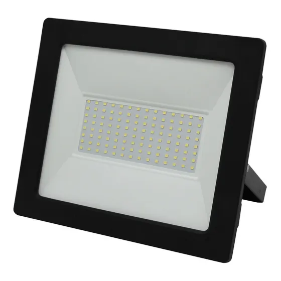Reflector Multivoltaje, 100w Luz Fría Con Ip65 Igoto Ref0100 Carcasa Negro