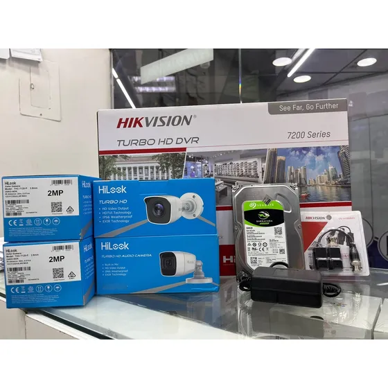 Kit De Seguridad Hikvision Dvr 4 Canales, 4 Camaras 1080p Hd