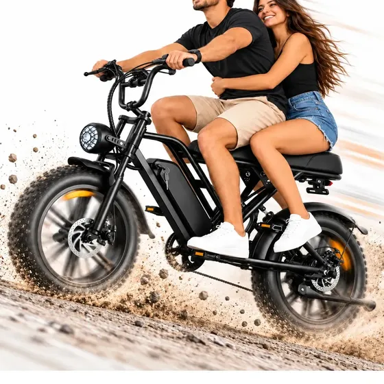 Bicicleta Elétrica AMYET G60 Pico 1500W Fat Tire 20x4.0 Bateria Removível 48V 20Ah Shimano 7 Marchas Autonomia até 60km Preto