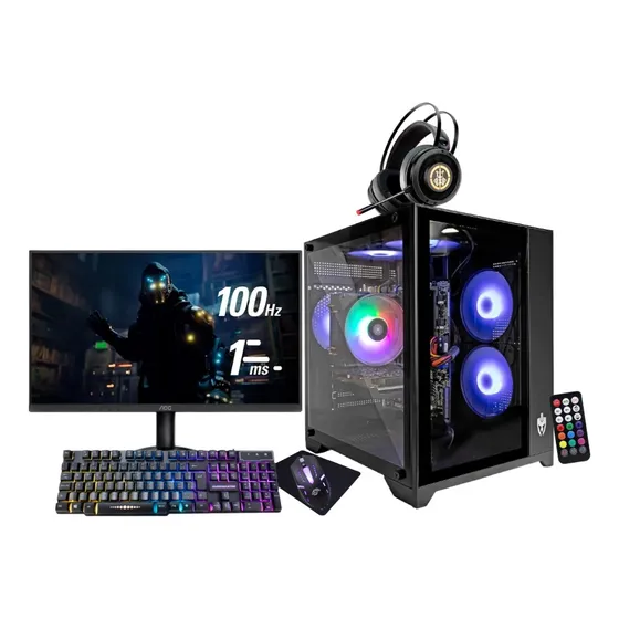 Pc Gamer I7 8700 8ºgeração 16gb Ddr4 Ssd 1tb Rx580 Tela23