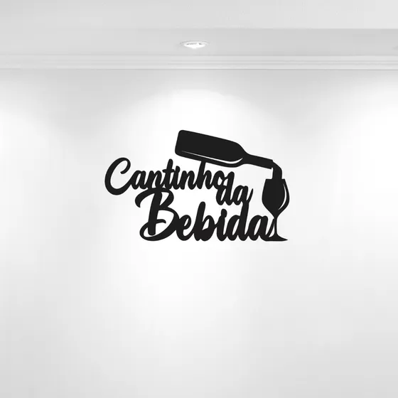 Aplique Decorativo Cantinho Da Bebida Barzinho Cachaça Mdf