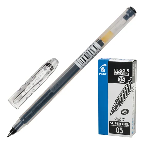 Caja 12 Lápices Gel Pilot Super Gel 05 Color Del Trazo Negro