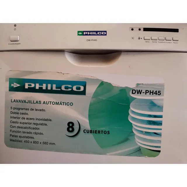 Philco Dw-ph45 Lavavajillas 5 Programas Blanco