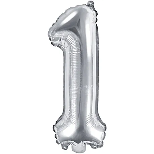Globos Numeros Metalizados Plateado 40 Cm 16´´ Fiesta Evento