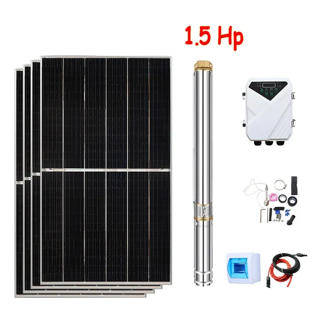 Kit Bomba Solar Sumergible 1.5 Hp 3pLG Panel Solar 4x430w