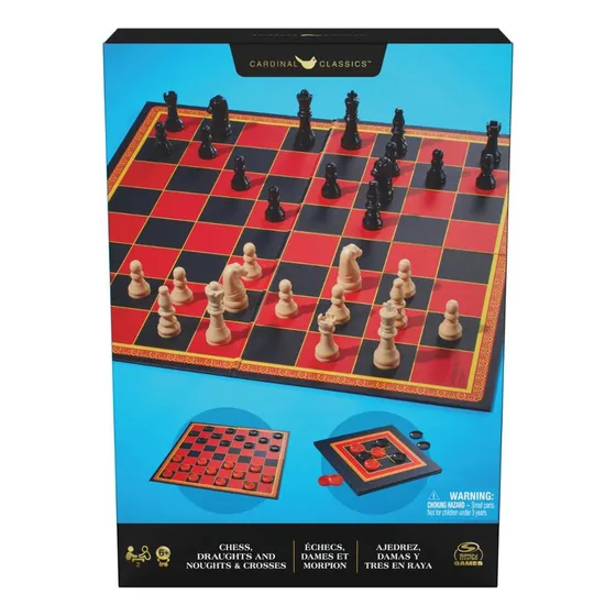 Juego De Mesa Spin Master Games Ajedrez Damas Y Tres En Raya