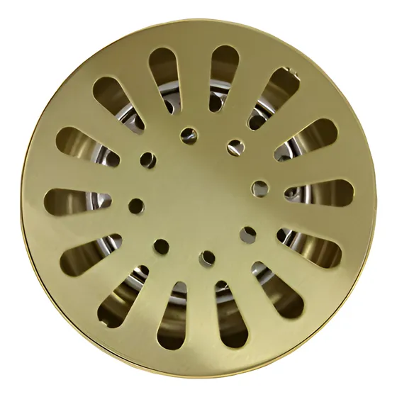 Rejilla De Piso 15x15 Acero Inoxidable Dorado, Gold Acra