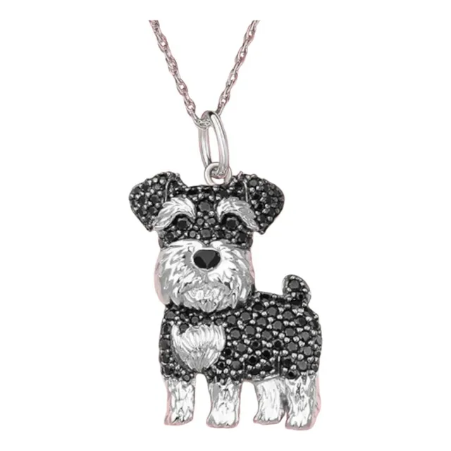 Collar Accesorio Joyeria Con Colgante De Mascota ( Schauzer)