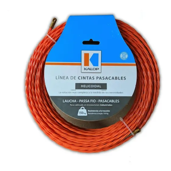 Guia Passa Fio Profissional Resistente Eletricista 20m Kalop