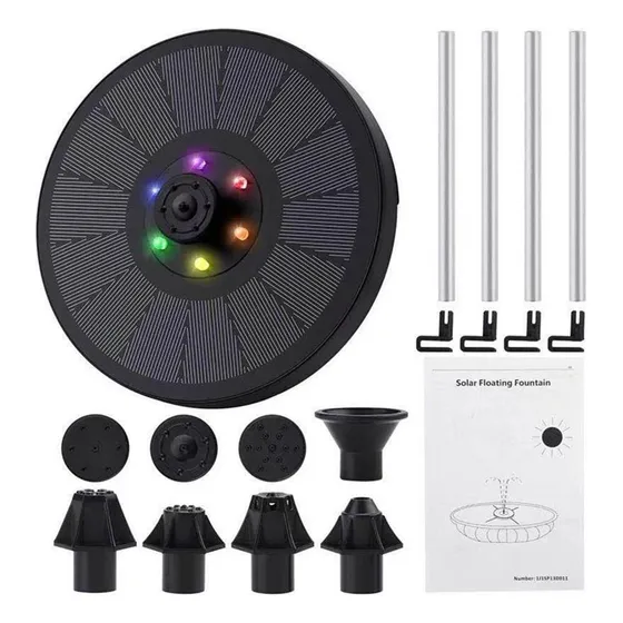 Banheiro Flutuante Com Fonte Solar Para Pássaros Com Luz Led