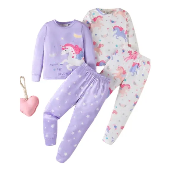 Pijamas De Niñas De Unicornio Talla 5