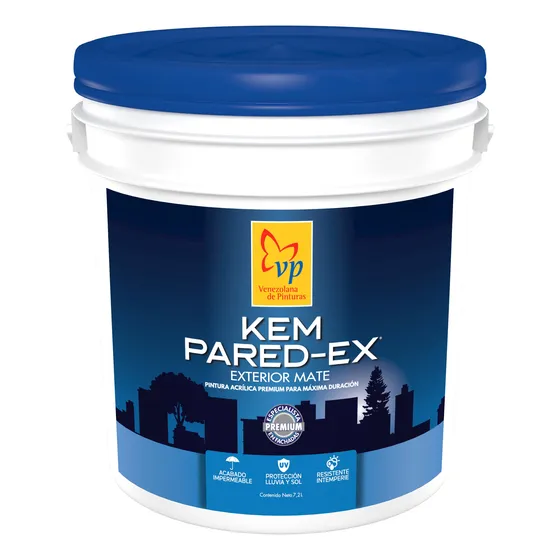 Pintura Kem Pared-ex Blanco Cuñete (4 Galones)