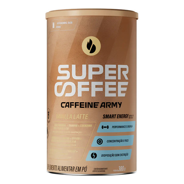 Supercoffee Café Termogênico Caffeine Army Sabor Vanilla Latte 380g Supercoffee Café Termogênico Caffeine Army Sabor Vanilla Latte 380g