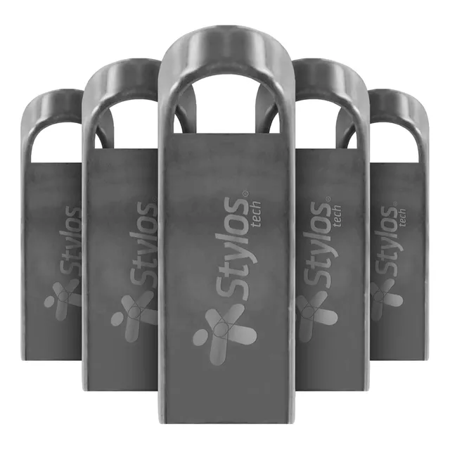 Kit 5 Memoria Usb 128gb Stylos Stmus5128b St500