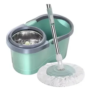 Mop Giratório Esfregão 360° Com Cesto Em Inox 13 Litros Top Único