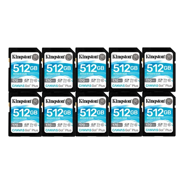 Memoria Sd 512gb Kingston Go Plus 4k Uhd 170 Mb/s Pack X10 U