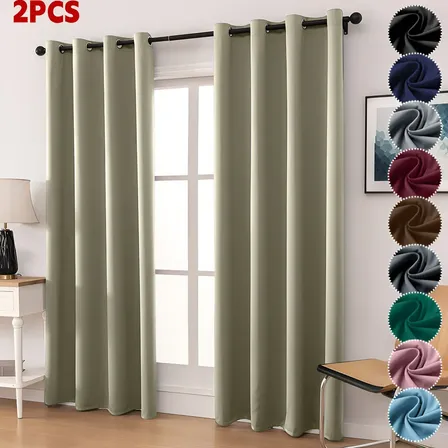 Cortina Blackout Para Ventana 280x220cm 2pzs Habitacion Sala