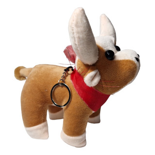 Llavero De Peluche Con Forma De Torito, Llavero De Toro Marrón Claro Llavero De Peluche Con Forma De Torito, Llavero De Toro Marrón Claro