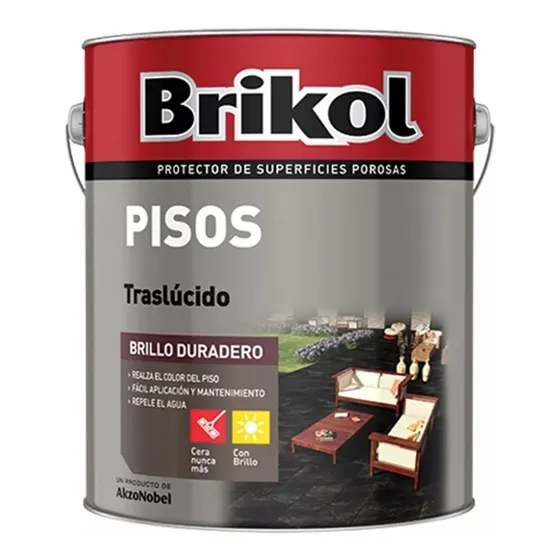 Brikol Piso Brillo Duradero X 4lts Protege Y Decora
