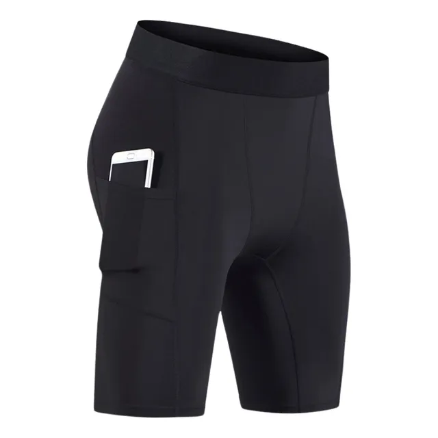 Short De Licra Corta Deportivas Para Caballero Con Bolsillo