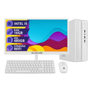 Pc Computador Slim Intel I5 16gb Ssd 480gb Monitor 19 Branco Pc Computador Slim Intel I5 16gb Ssd 480gb Monitor 19 Branco