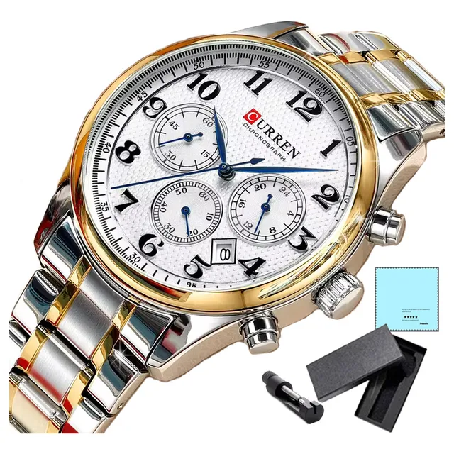 Reloj De Cuarzo Impermeable Casual Con Fecha Automática Para