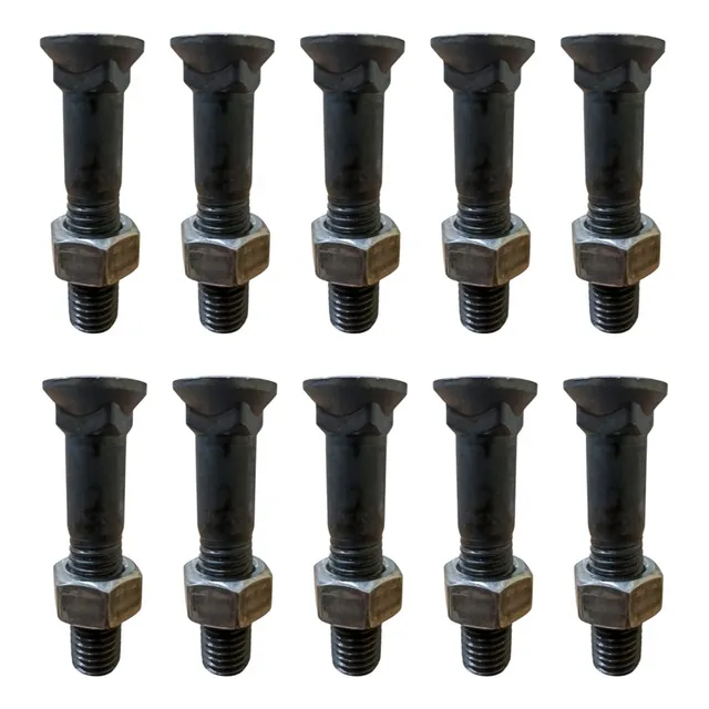 Kit 10 Parafuso Lamina Trator Arado 5/8 X 3,1/4 + Porca Unc