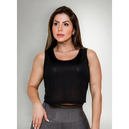 Regatinha Cropped Em Dry Fit Academia Envio Imediato