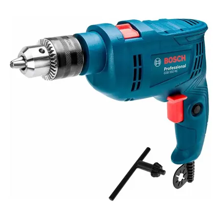 Furadeira 1/2 Pol De Impacto 550w Com Reversão Gsb550 Bosch Cor Azul Frequência 50 Hz