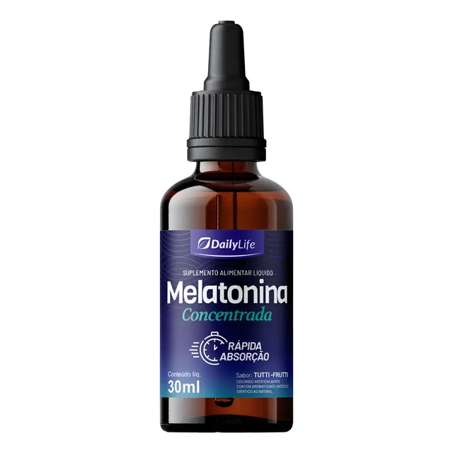Suplemento Melatonina Em Gotas 30ml Para Dormir Sabor Menta