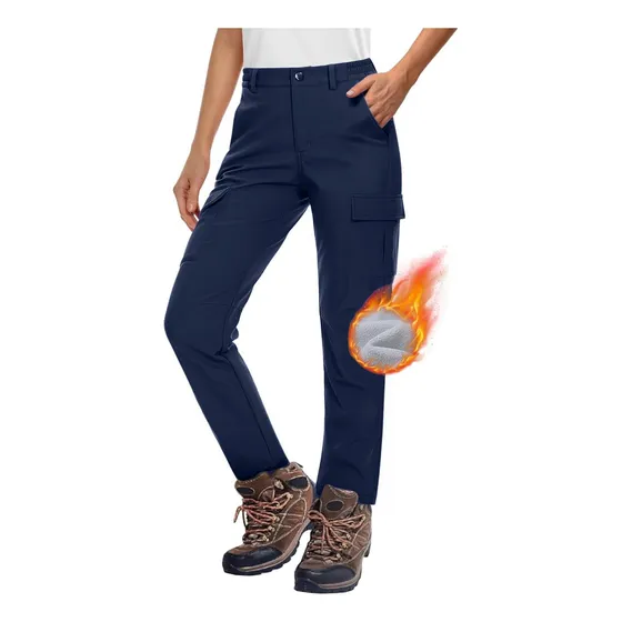Pantalón Softshell Mujer Cargo Impermeable Para Nieve