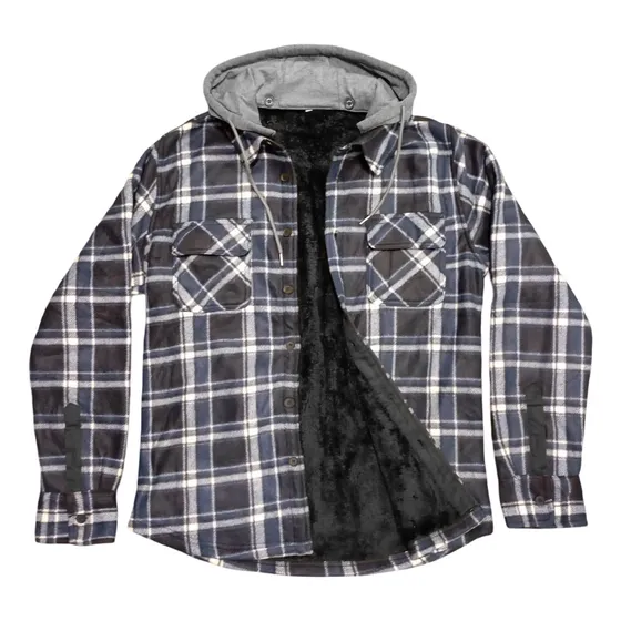 Campera Camisa Leñadora Cangurito Capucha Botones El Rey
