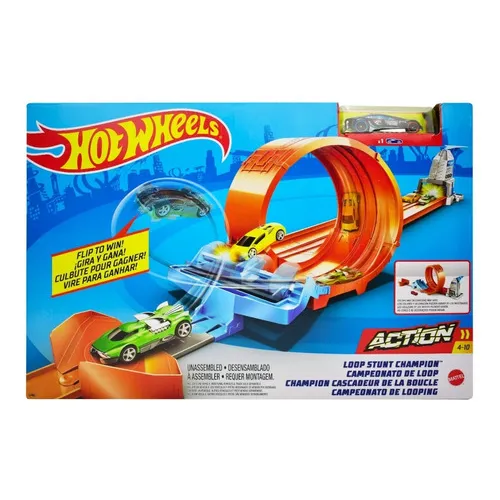 Hot Wheels Pista Campeonato De Loop Mattel, Gbf81 Color Naranja