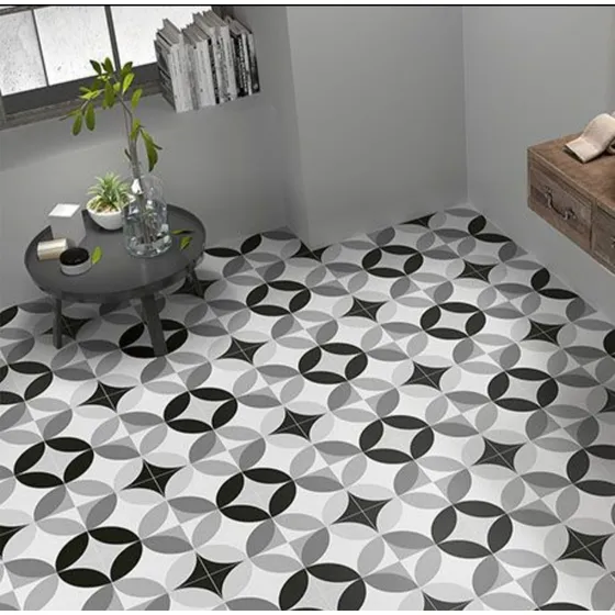Disu Porcelanato Español Circular Balck Hidráulica. 20x20