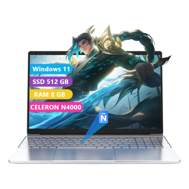 Vove N4000 Latop,disco Duro M.2 De 512 G,8g Ram,español1080p Plateado