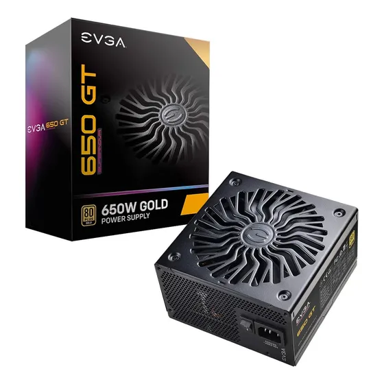 Evga - Fuente De Poder 650 Gt, 80 Plus Gold 650w, Modular