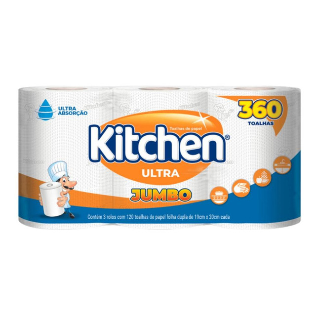 Papel Toalha Kitchen 360 Folhas Papel Toalha Kitchen 360 Folhas