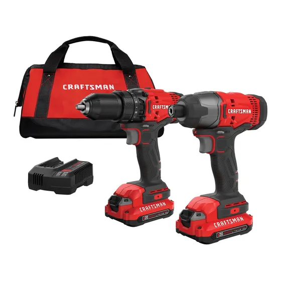 Taladro Atornillador + Atornillador De Impacto 20v Craftsman
