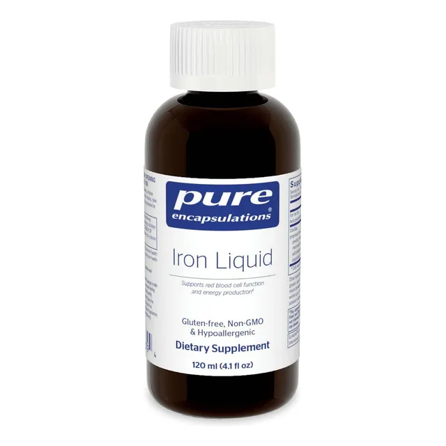 Hierro Liquido Pure Encapsulations 120 Ml Sin Sabor
