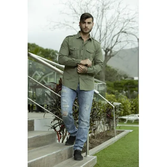 Camisa  Para Hombre - Gabriel Snaax - Verde Militar