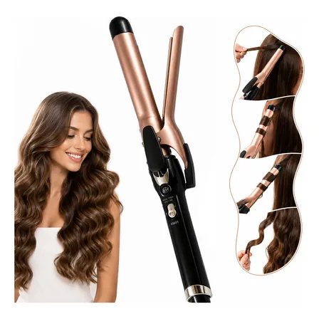 Modelador De Cachos Babyliss Cerâmica Ondas Profissional Dourado 127/220v