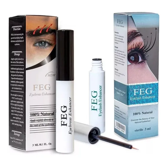 Feg Original | Alargador De Pestañas + Volumen Cejas | 2 Und