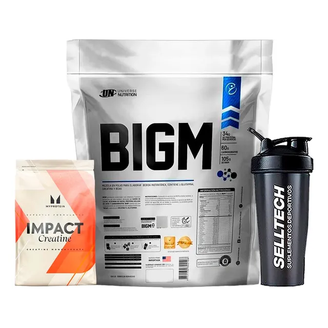 Bigm 3kg Vainilla+creatina Myprotein 250gr+shaker