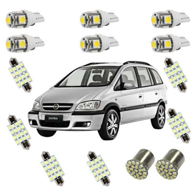 Zafira 2001 Em Diante Kit  Lampadas Leds,ré, Teto
